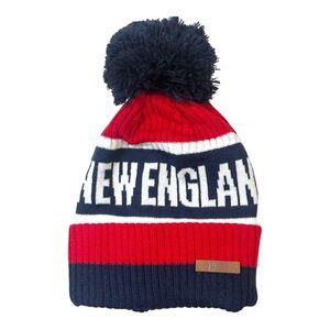 New England Patriots Knit Pom Beanie Hat NFL Team Colors Winter Cuffed